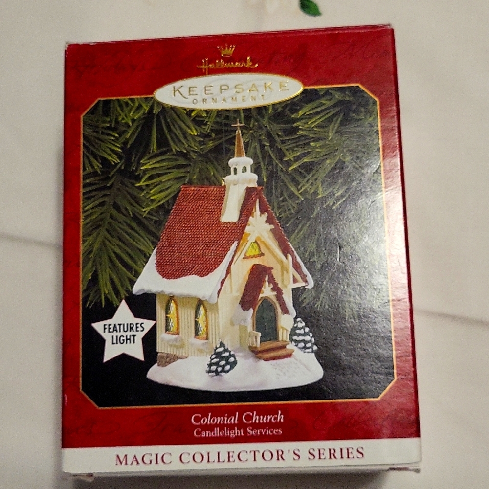 "Colonial Church" Christmas Ornament